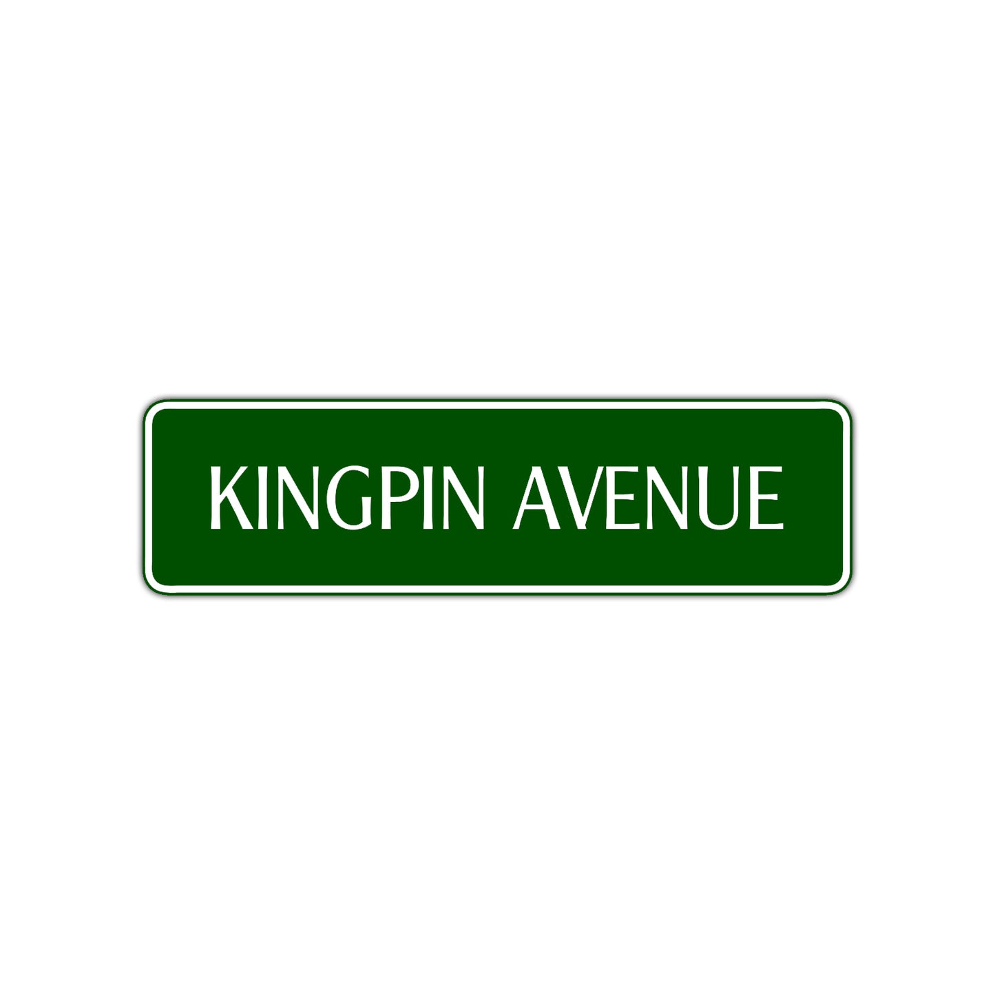 Kingpin Avenue Road Aluminum Metal Novelty Street Plate Sign Wall Gift Decor