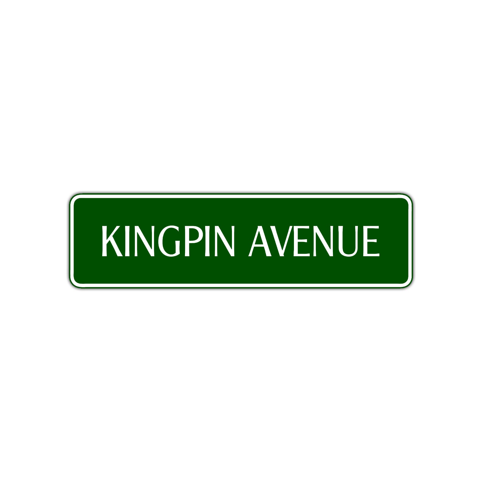 Kingpin Avenue Road Aluminum Metal Novelty Street Plate Sign Wall Gift Decor