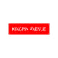 Kingpin Avenue Road Aluminum Metal Novelty Street Plate Sign Wall Gift Decor