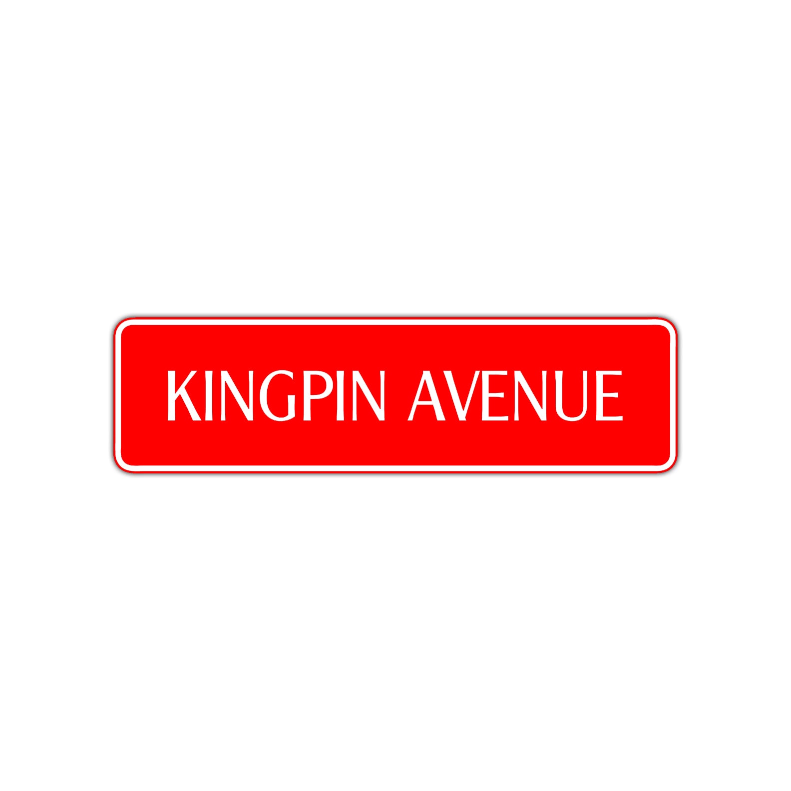 Kingpin Avenue Road Aluminum Metal Novelty Street Plate Sign Wall Gift Decor