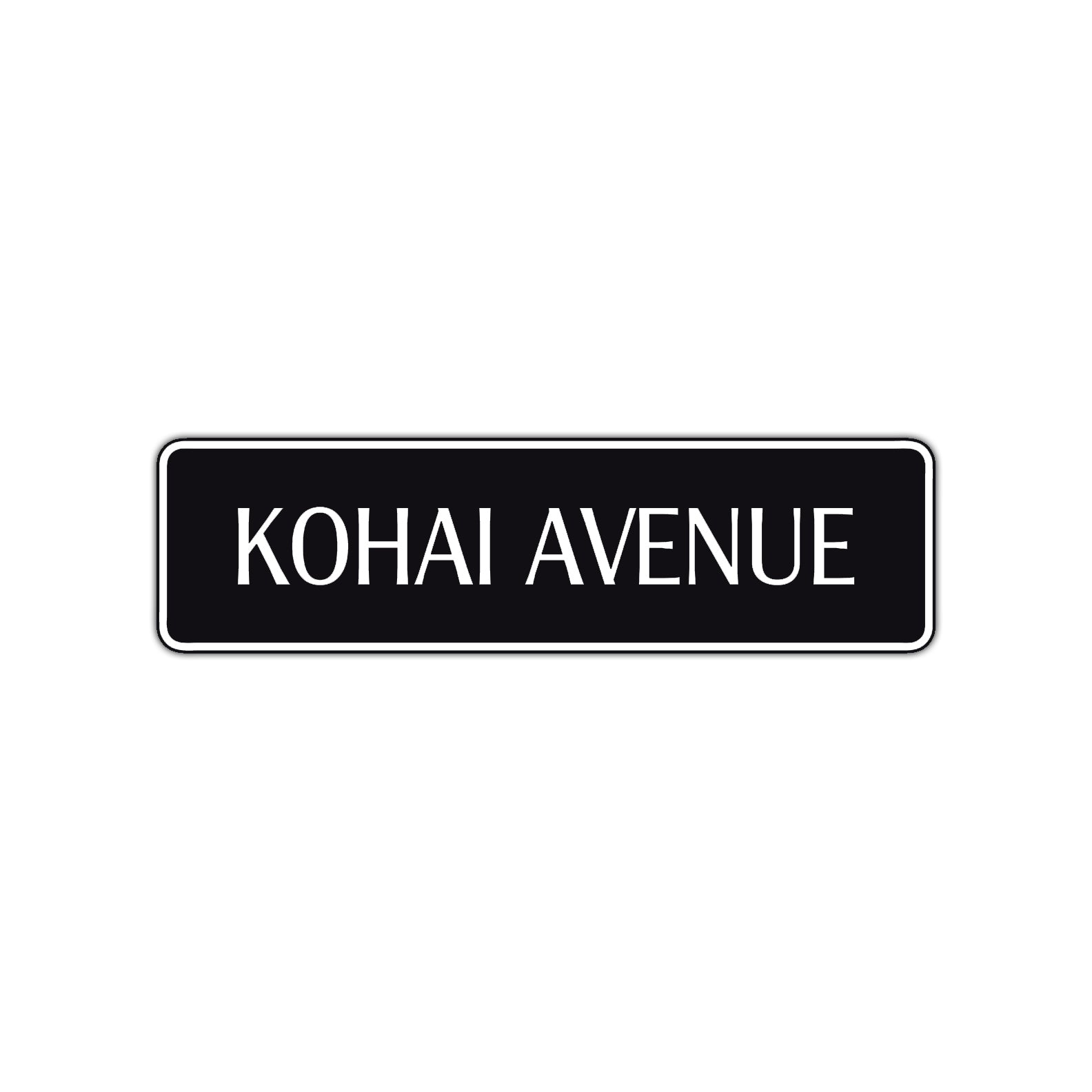 Kohai Avenue Karate MMA Road Aluminum Metal Novelty Street Plate Sign Wall Gift Decor