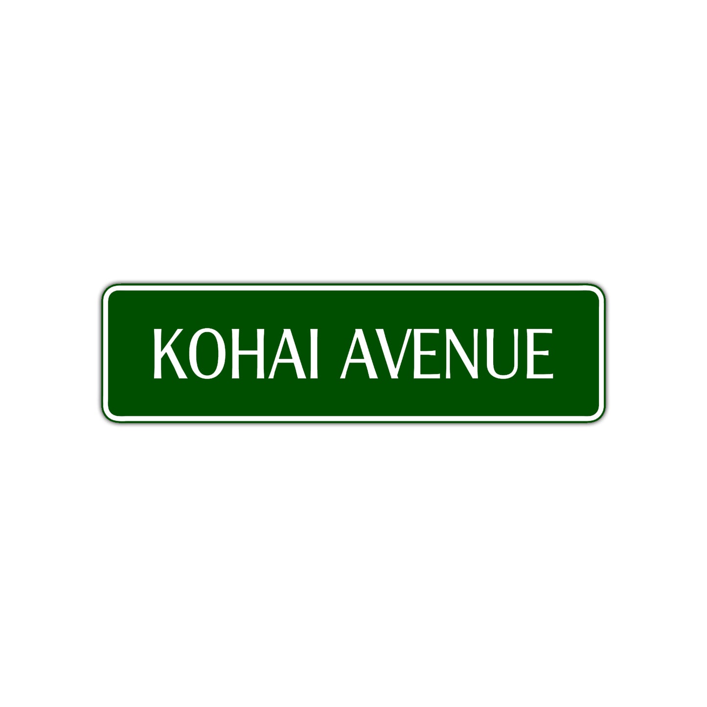 Kohai Avenue Karate MMA Road Aluminum Metal Novelty Street Plate Sign Wall Gift Decor