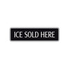 Ice Cold Here Road Aluminum Metal Novelty Street Plate Sign Wall Gift Decor