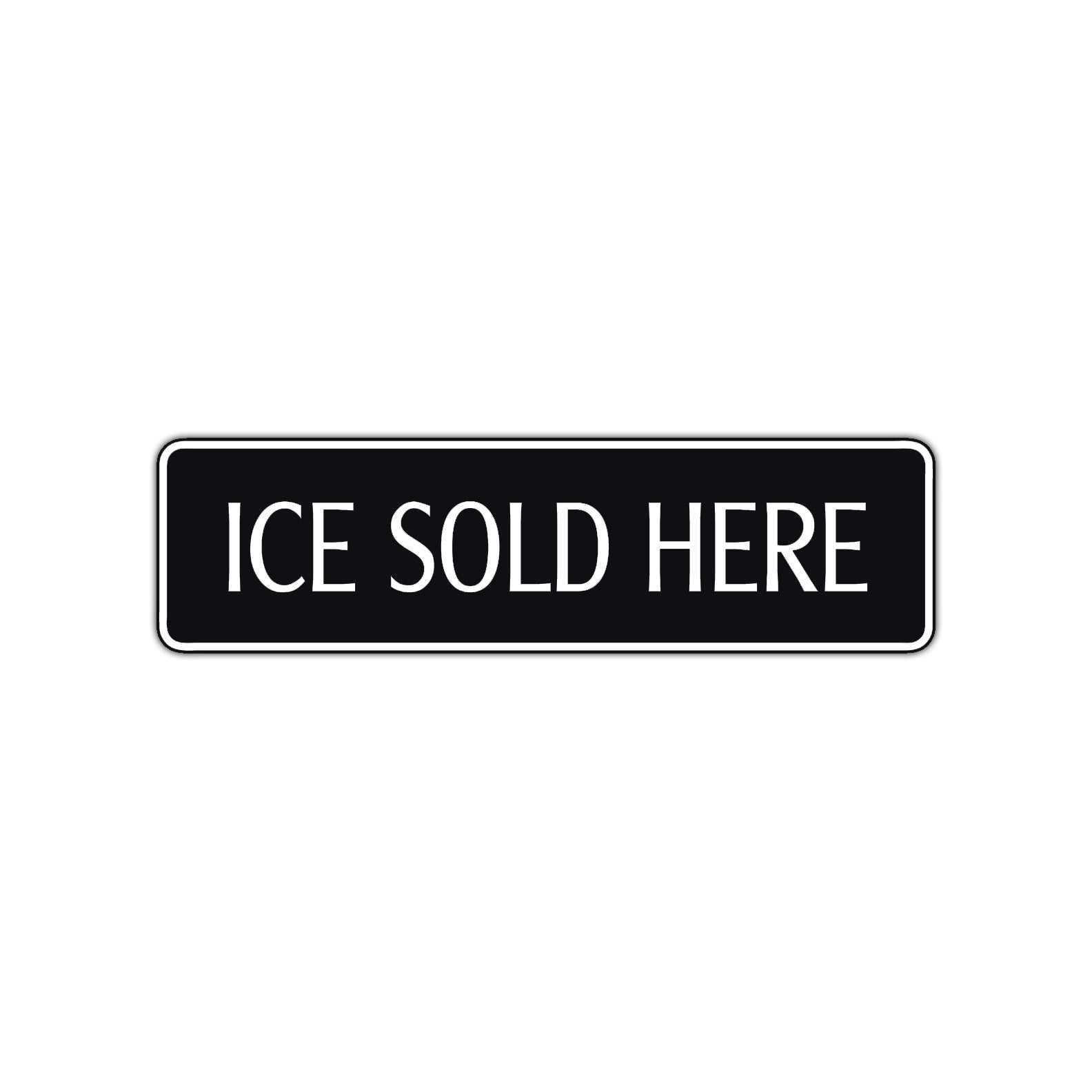 Ice Cold Here Road Aluminum Metal Novelty Street Plate Sign Wall Gift Decor