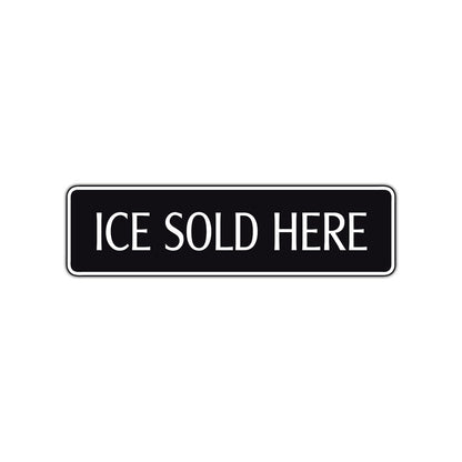 Ice Cold Here Road Aluminum Metal Novelty Street Plate Sign Wall Gift Decor