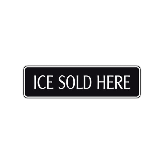 Ice Cold Here Road Aluminum Metal Novelty Street Plate Sign Wall Gift Decor