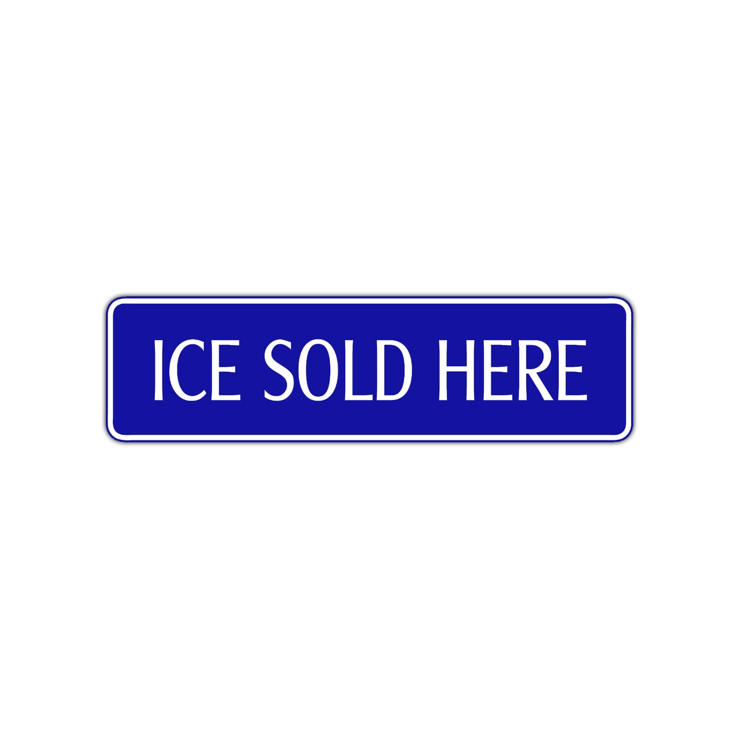Ice Cold Here Road Aluminum Metal Novelty Street Plate Sign Wall Gift Decor