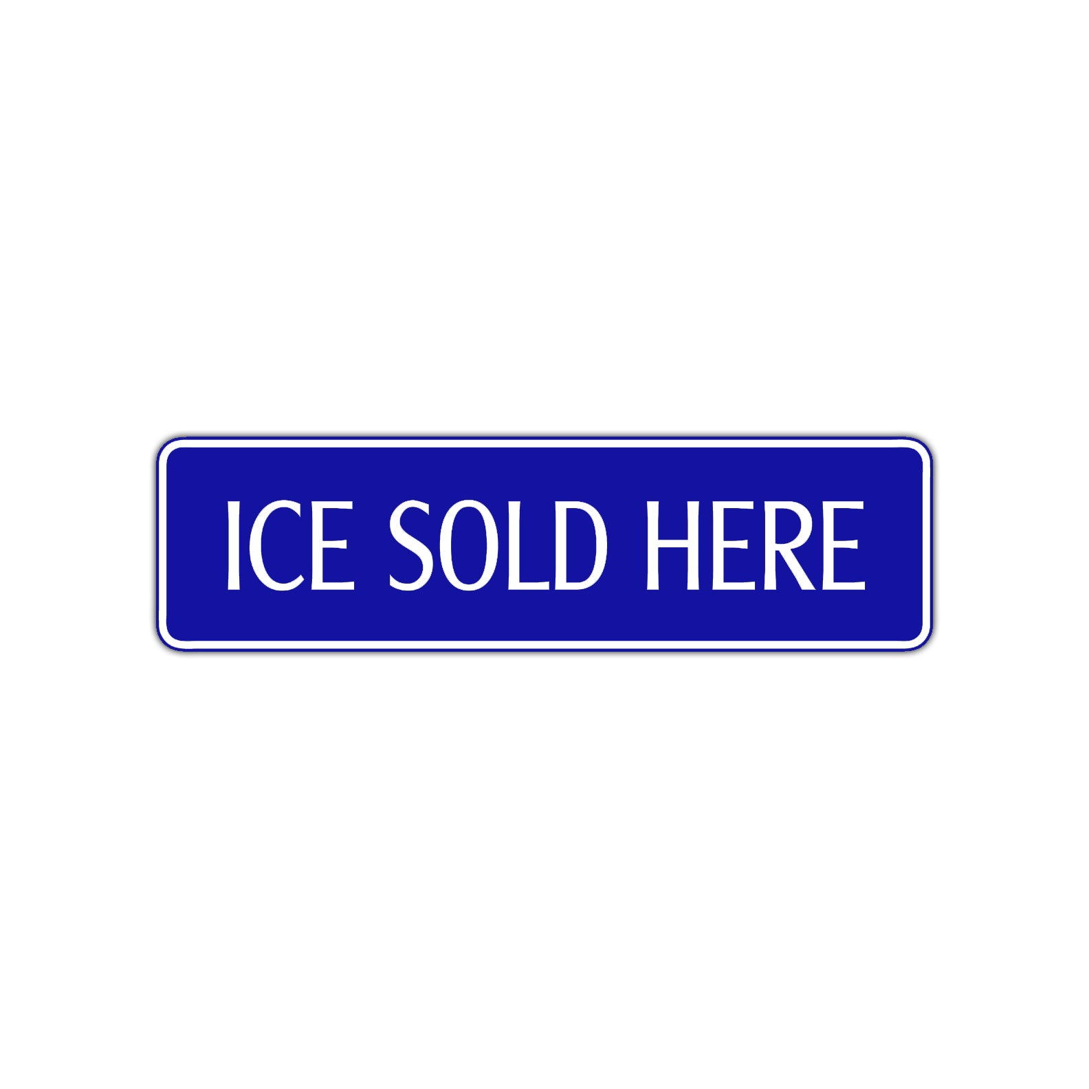 Ice Cold Here Road Aluminum Metal Novelty Street Plate Sign Wall Gift Decor