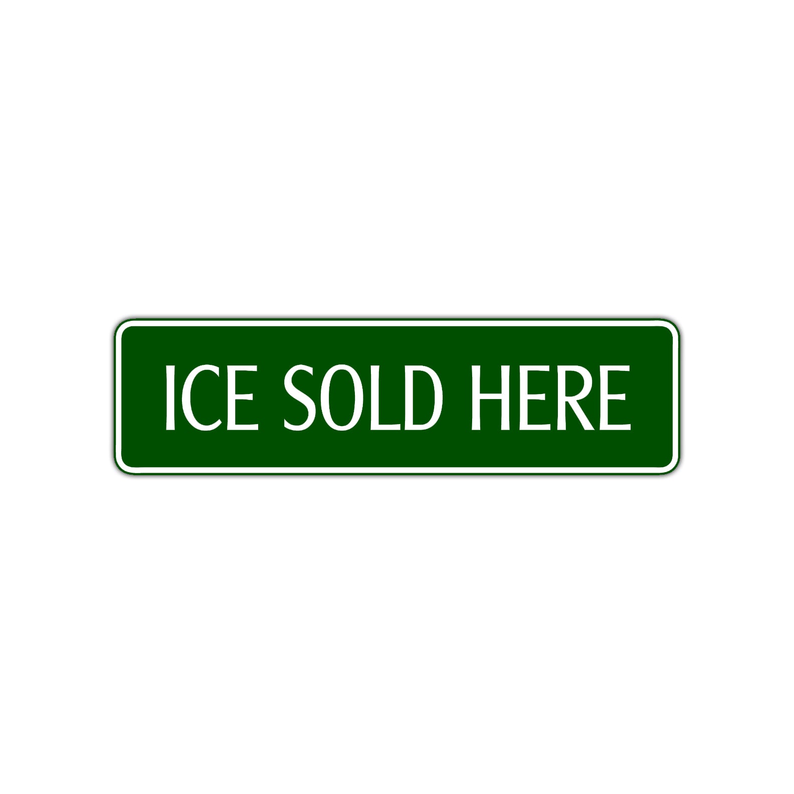 Ice Cold Here Road Aluminum Metal Novelty Street Plate Sign Wall Gift Decor
