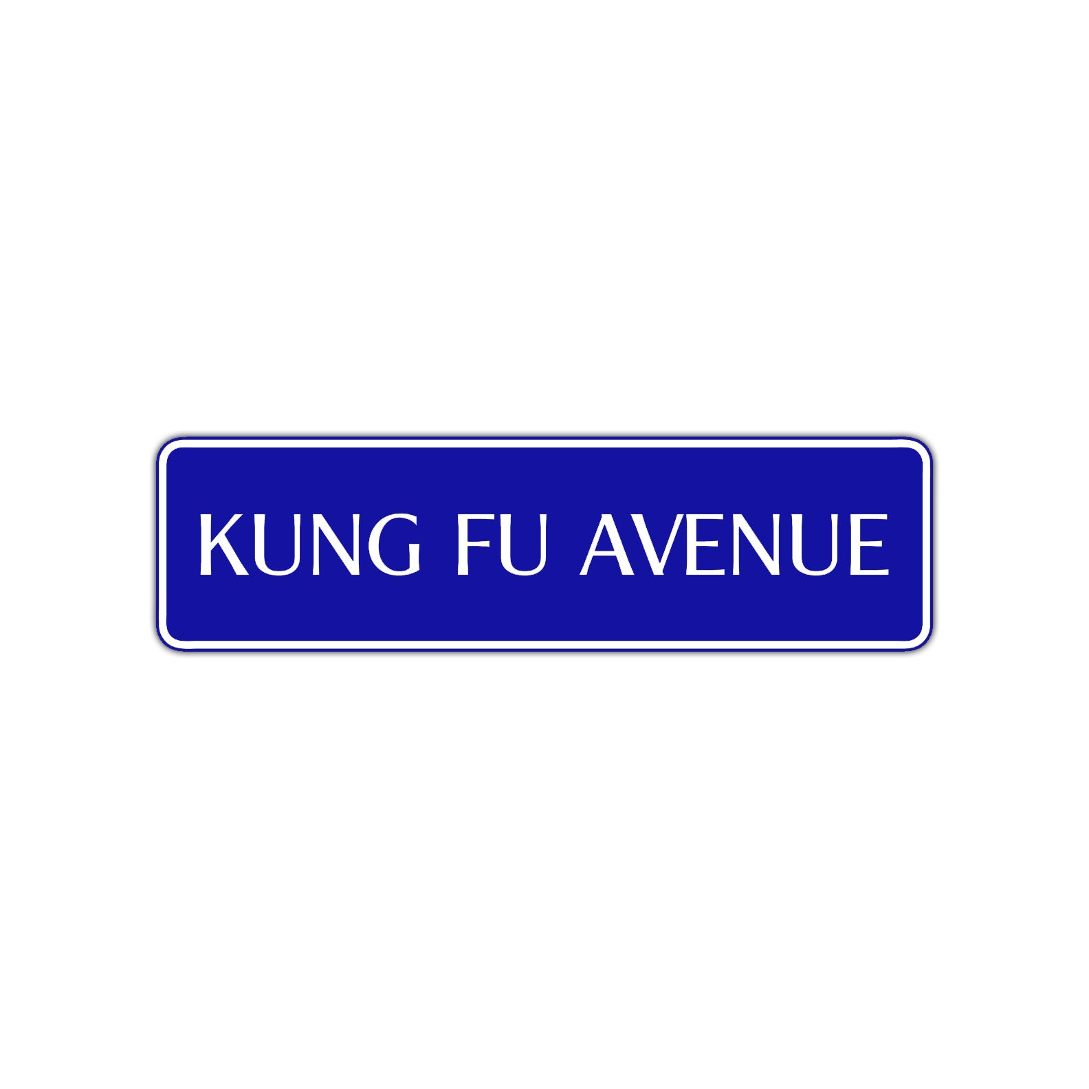 Kung Fu Avenue Road Aluminum Metal Novelty Street Plate Sign Wall Gift Decor
