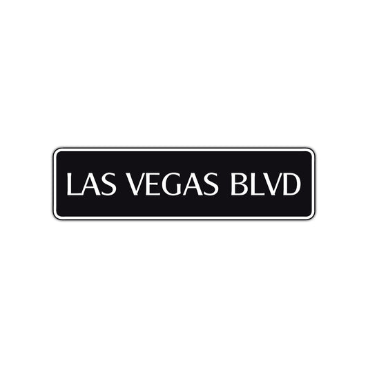 Las Vegas Blvd Road Aluminum Metal Novelty Street Plate Sign Wall Gift Decor