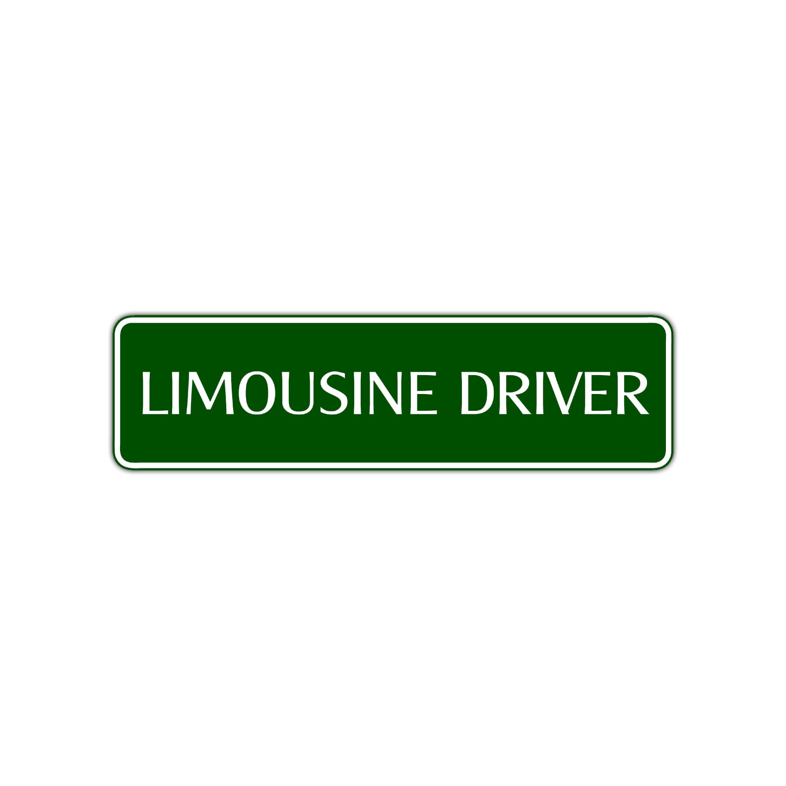 Limousine Driver Road Aluminum Metal Novelty Street Plate Sign Wall Gift Decor