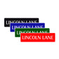 Lincoln Lane Road Aluminum Metal Novelty Street Plate Sign Wall Gift Decor