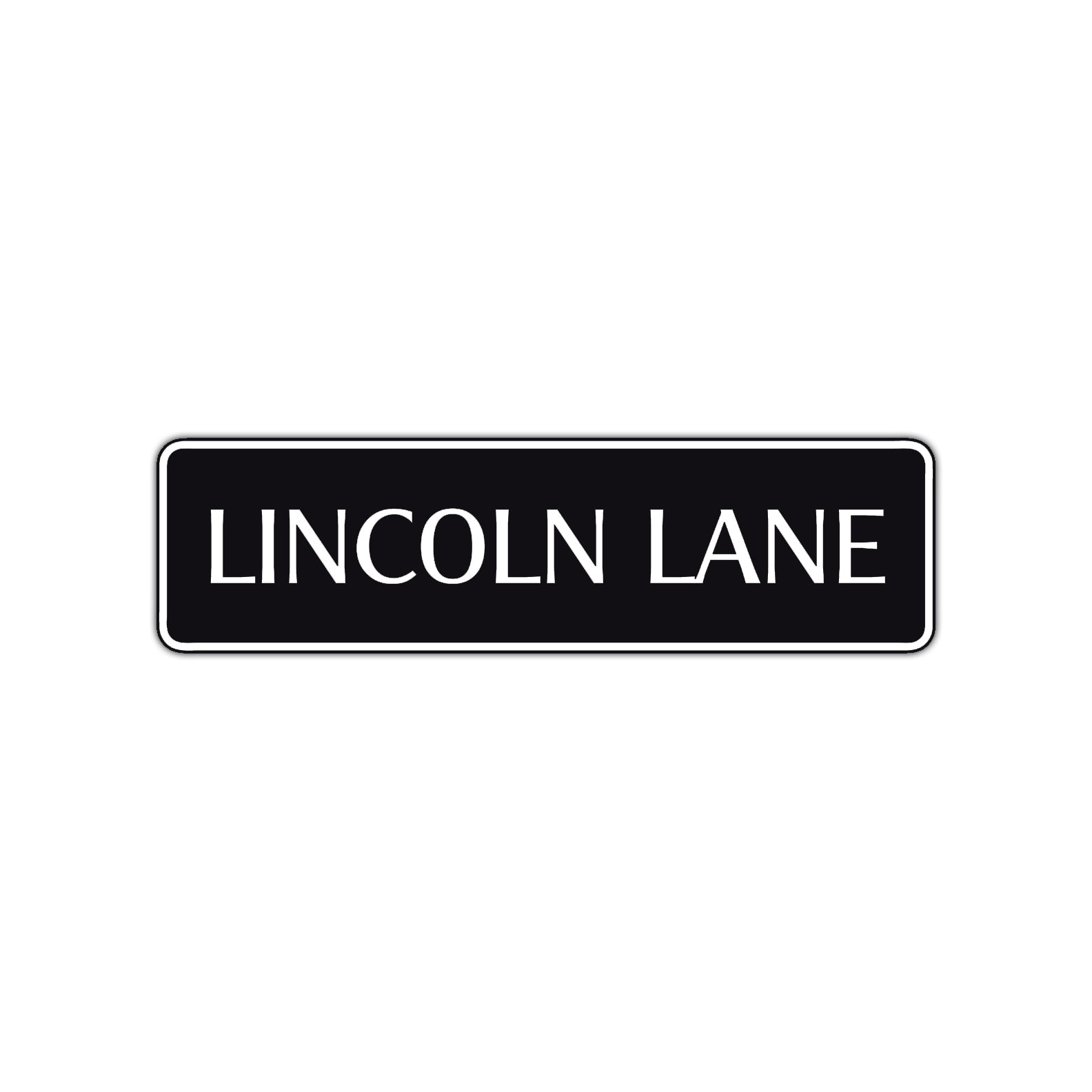 Lincoln Lane Road Aluminum Metal Novelty Street Plate Sign Wall Gift Decor