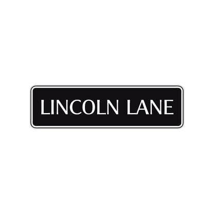 Lincoln Lane Road Aluminum Metal Novelty Street Plate Sign Wall Gift Decor