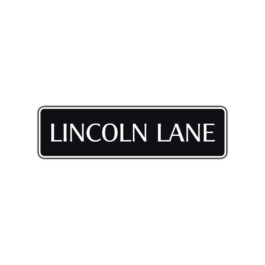 Lincoln Lane Road Aluminum Metal Novelty Street Plate Sign Wall Gift Decor