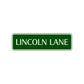 Lincoln Lane Road Aluminum Metal Novelty Street Plate Sign Wall Gift Decor