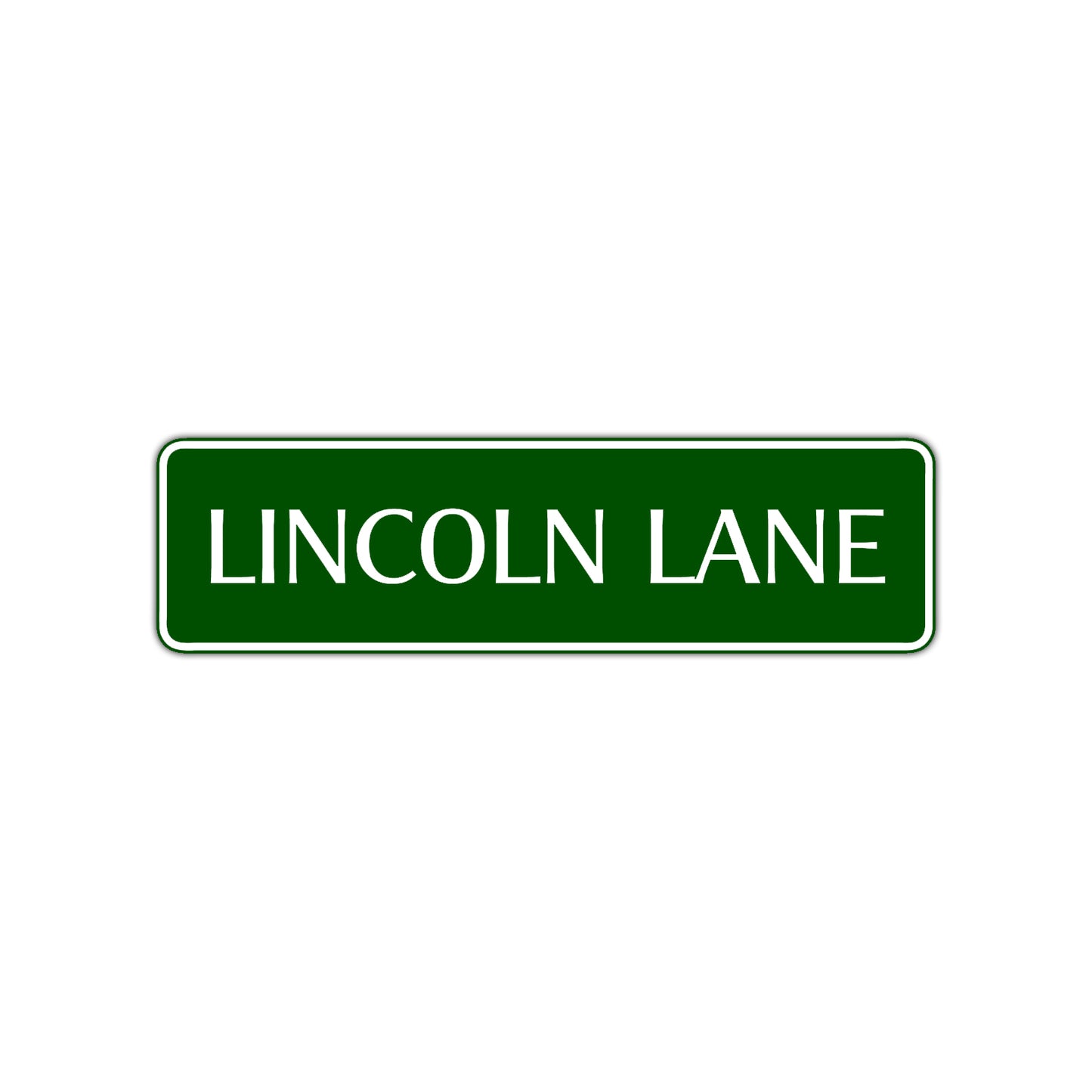 Lincoln Lane Road Aluminum Metal Novelty Street Plate Sign Wall Gift Decor