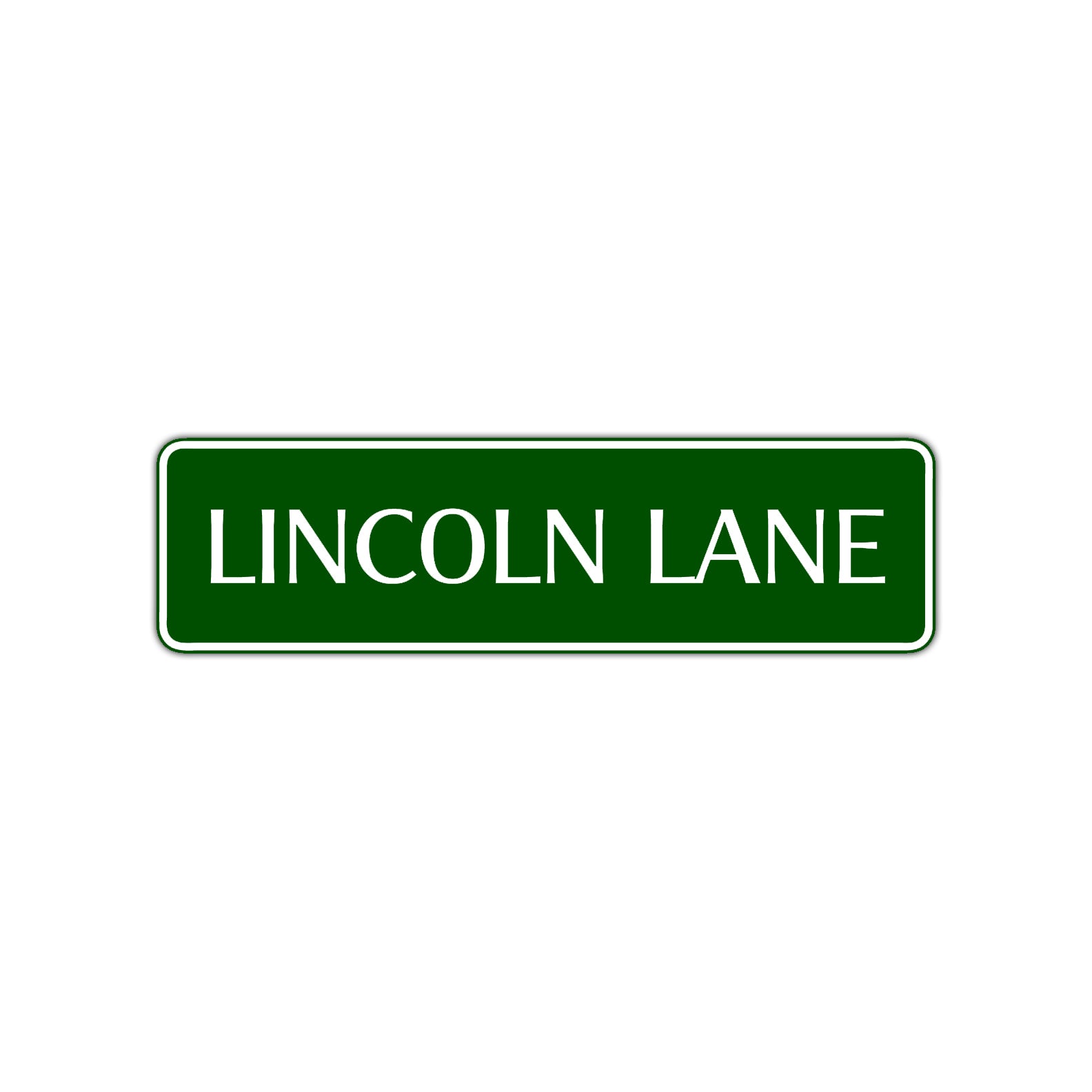 Lincoln Lane Road Aluminum Metal Novelty Street Plate Sign Wall Gift Decor