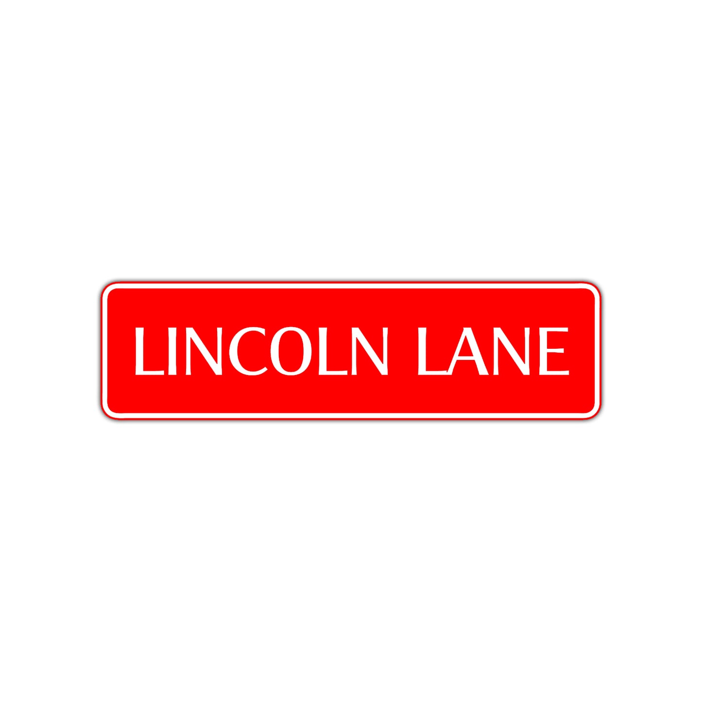 Lincoln Lane Road Aluminum Metal Novelty Street Plate Sign Wall Gift Decor
