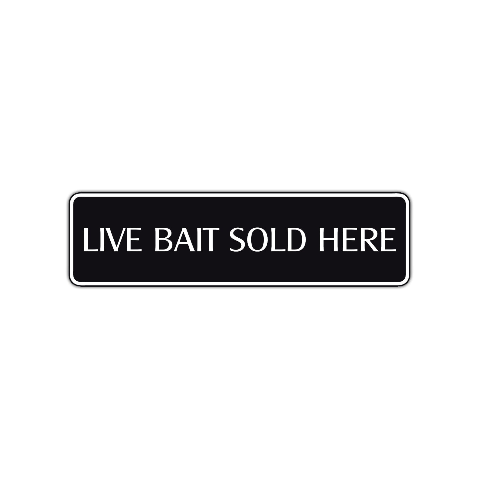 Live Bait Sold Here Road Aluminum Metal Novelty Street Plate Sign Wall Gift Decor