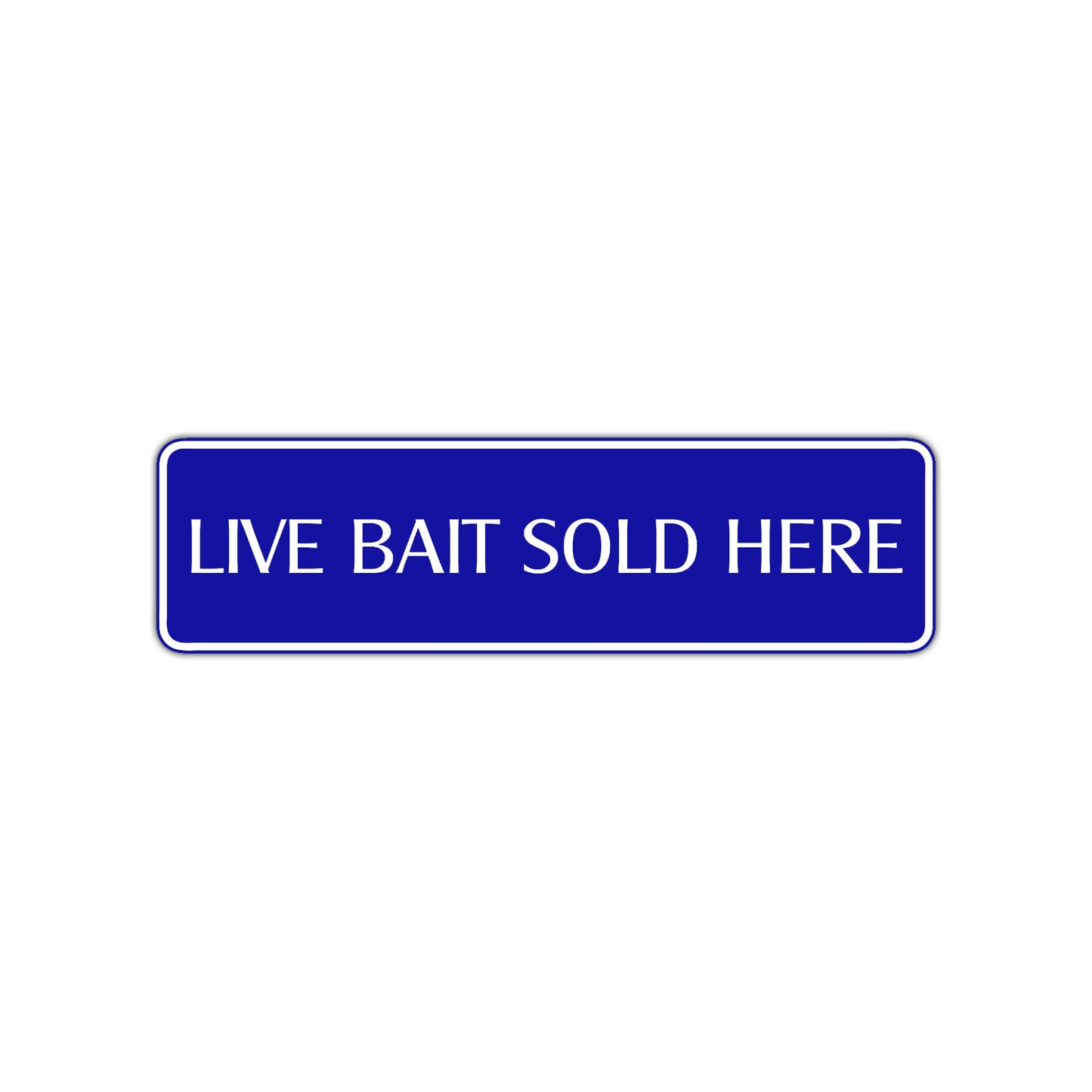 Live Bait Sold Here Road Aluminum Metal Novelty Street Plate Sign Wall Gift Decor
