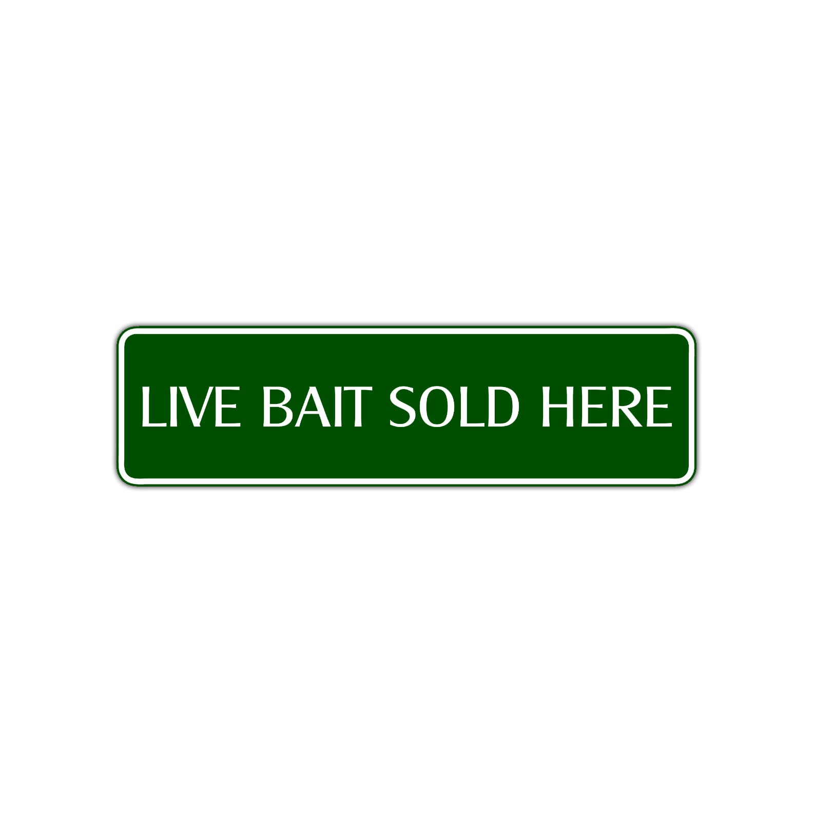 Live Bait Sold Here Road Aluminum Metal Novelty Street Plate Sign Wall Gift Decor