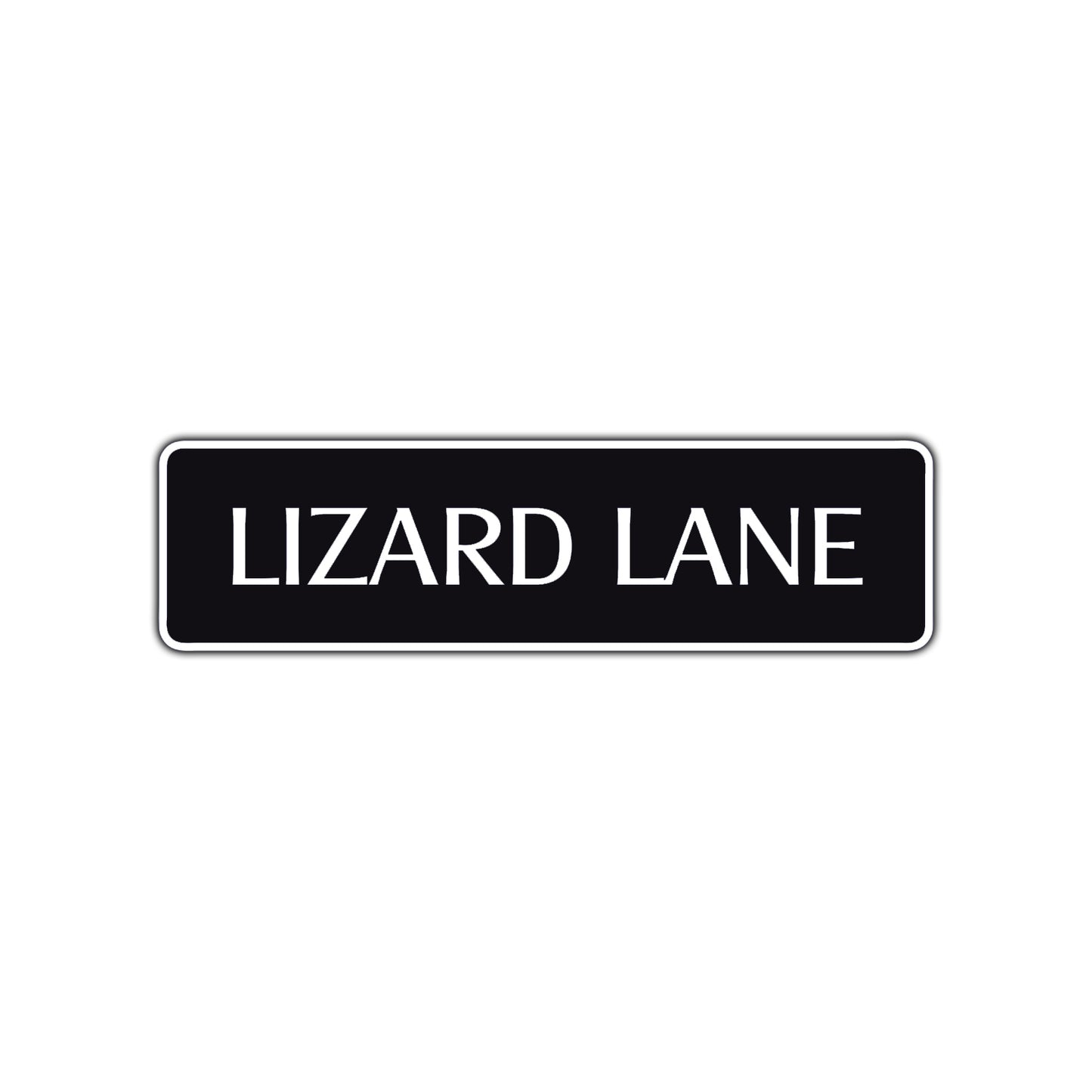 Lizard Lane Road Aluminum Metal Novelty Street Plate Sign Wall Gift Decor