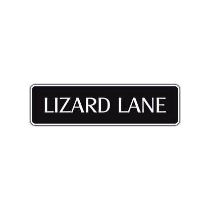 Lizard Lane Road Aluminum Metal Novelty Street Plate Sign Wall Gift Decor