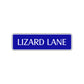 Lizard Lane Road Aluminum Metal Novelty Street Plate Sign Wall Gift Decor