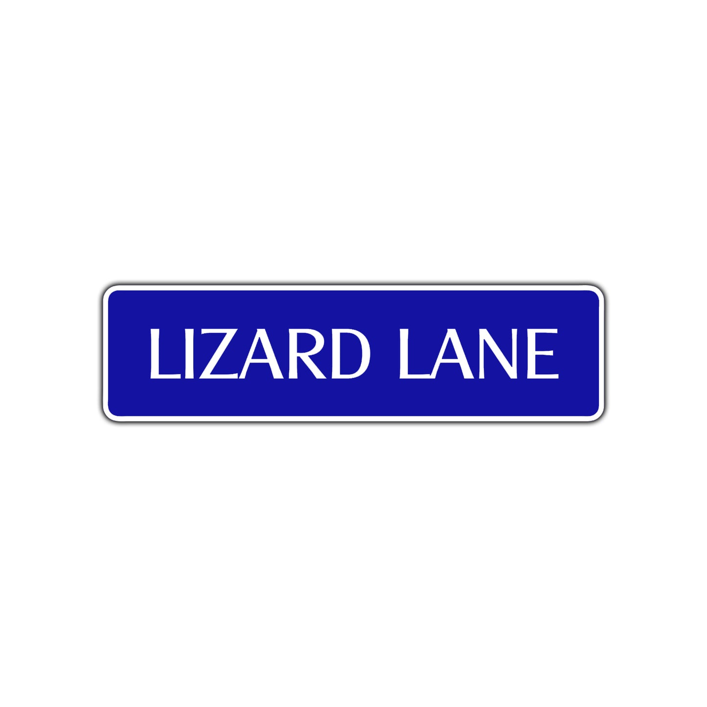 Lizard Lane Road Aluminum Metal Novelty Street Plate Sign Wall Gift Decor