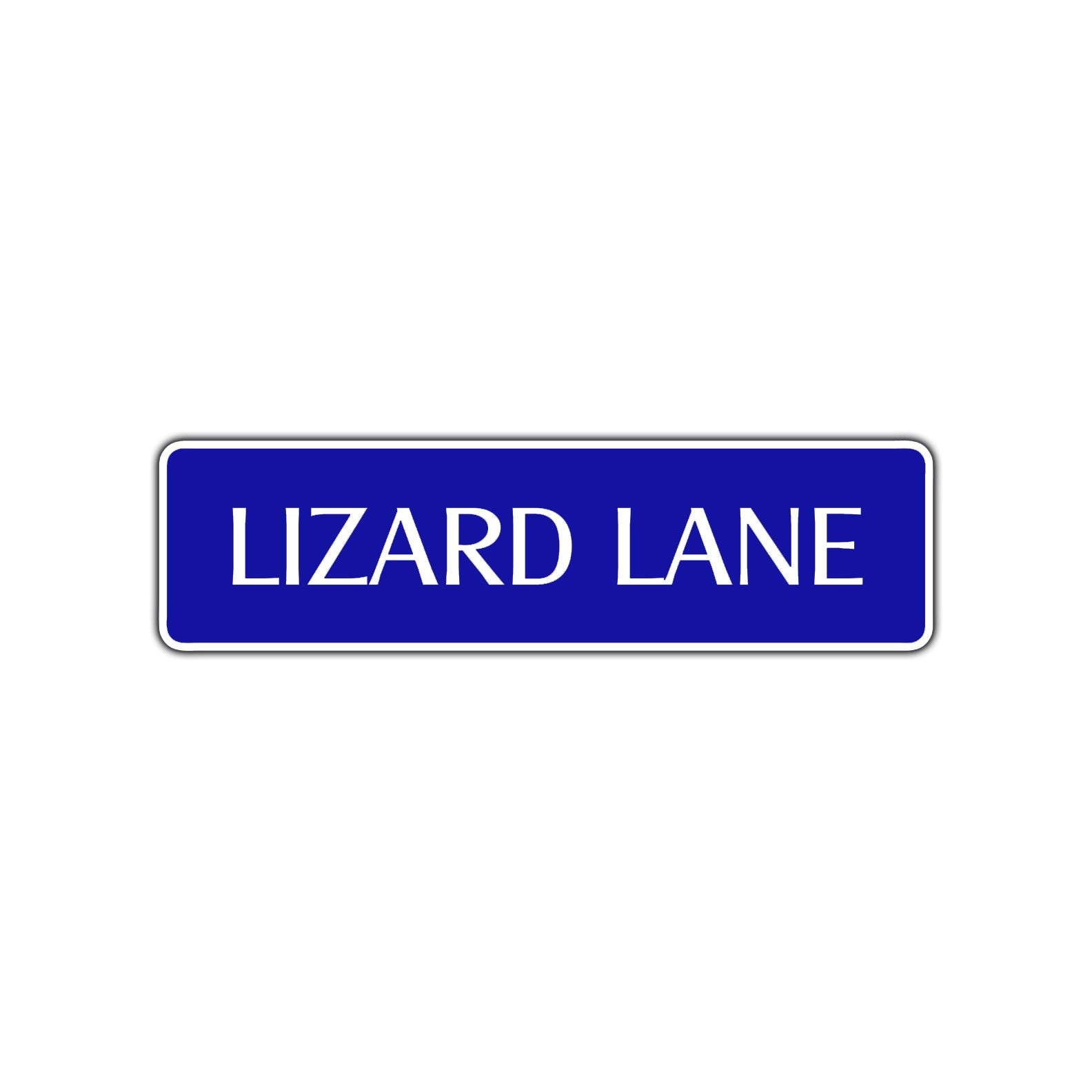 Lizard Lane Road Aluminum Metal Novelty Street Plate Sign Wall Gift Decor
