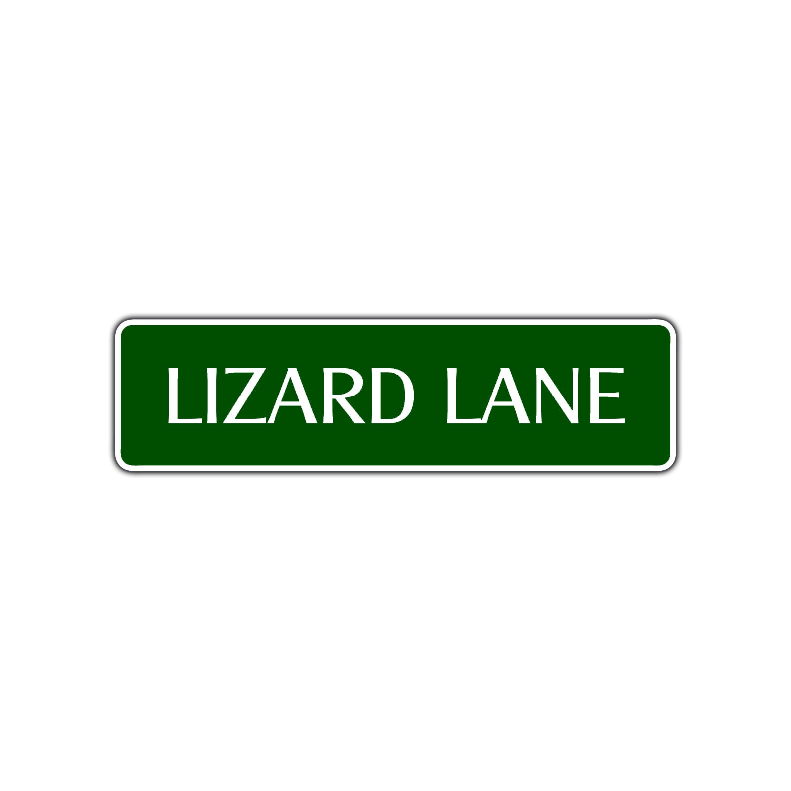 Lizard Lane | Metal Street Sign - Sign Fever