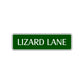 Lizard Lane Road Aluminum Metal Novelty Street Plate Sign Wall Gift Decor