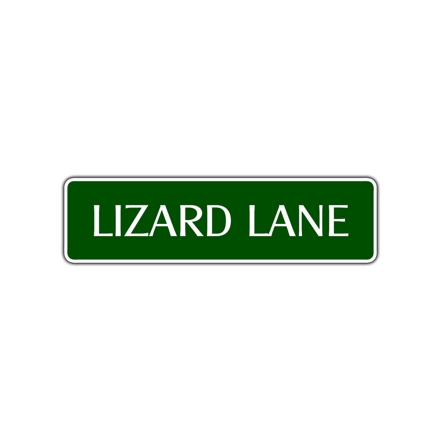 Lizard Lane Road Aluminum Metal Novelty Street Plate Sign Wall Gift Decor