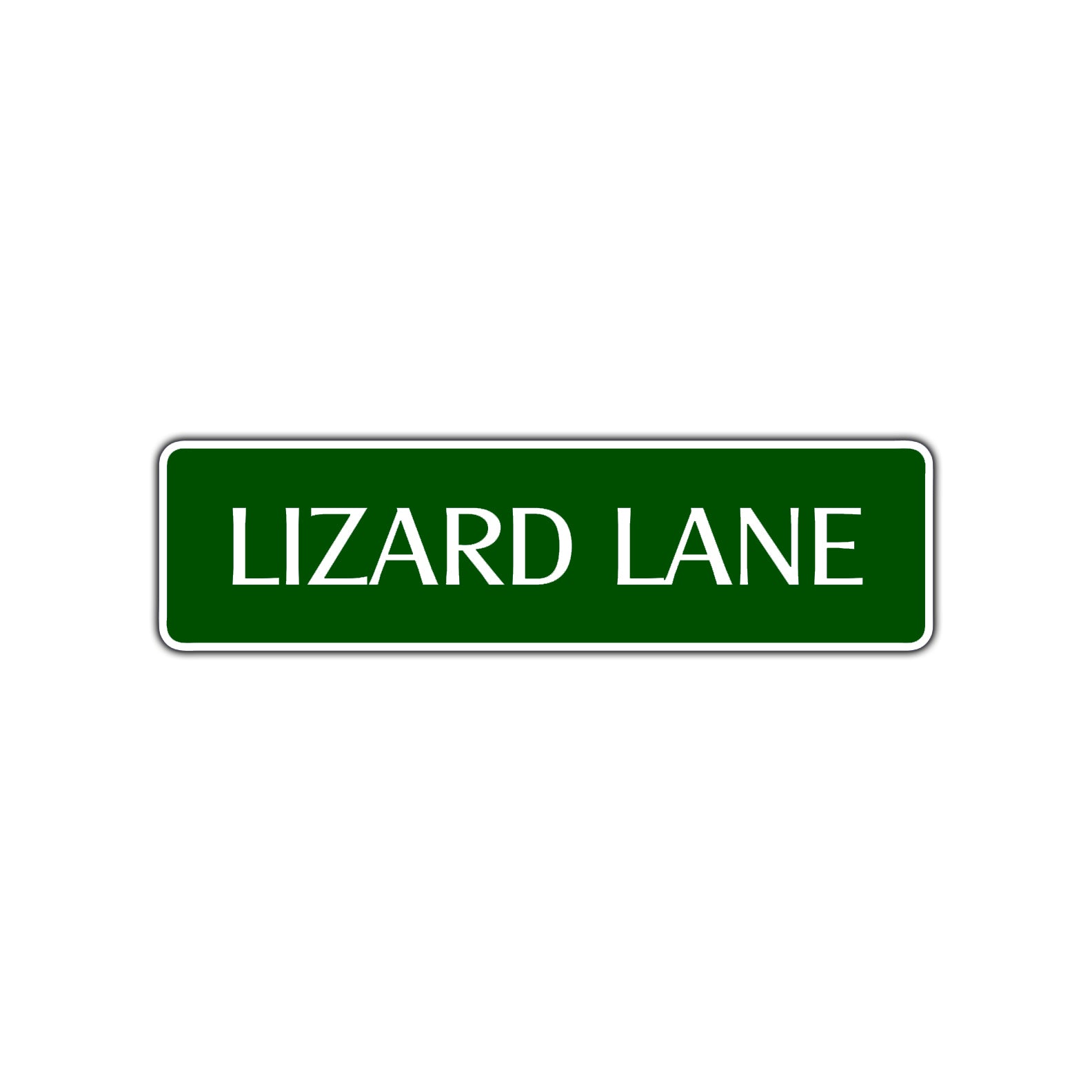 Lizard Lane Road Aluminum Metal Novelty Street Plate Sign Wall Gift Decor