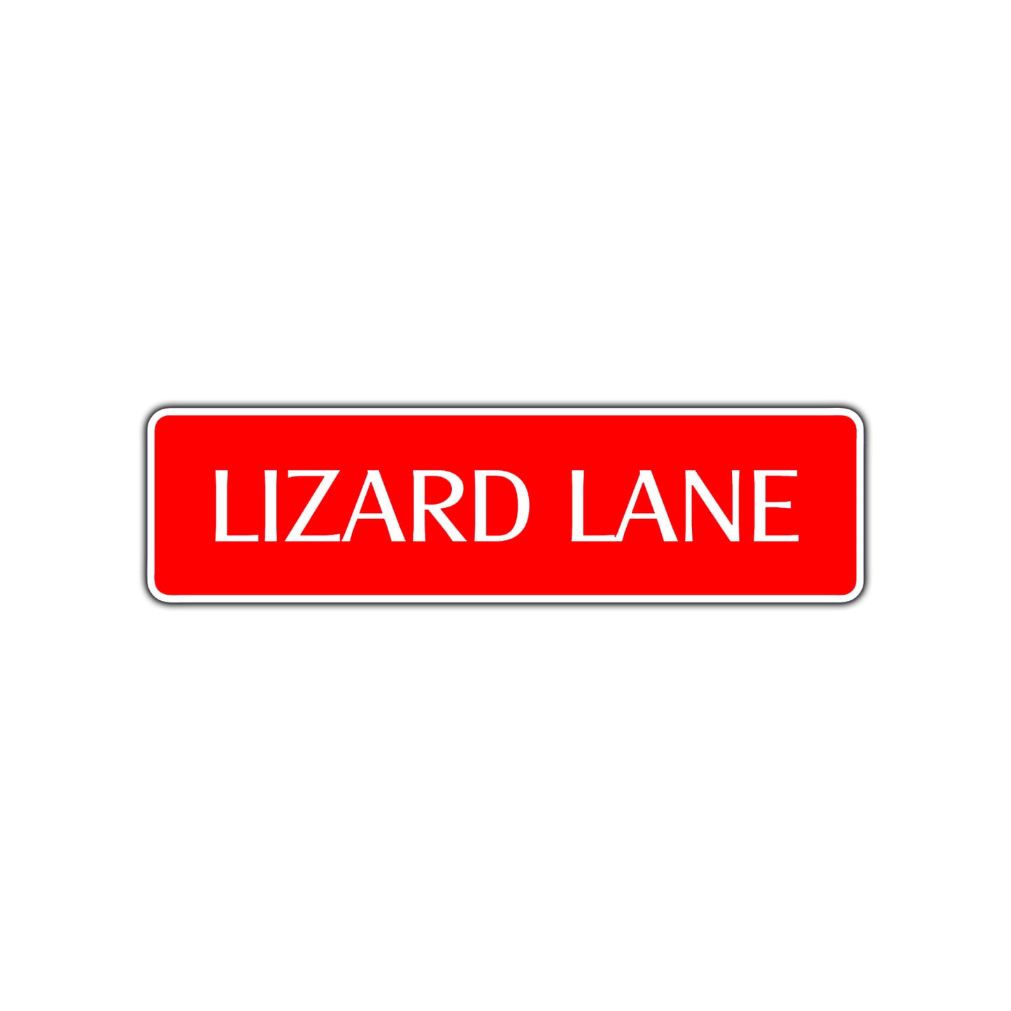 Lizard Lane Road Aluminum Metal Novelty Street Plate Sign Wall Gift Decor