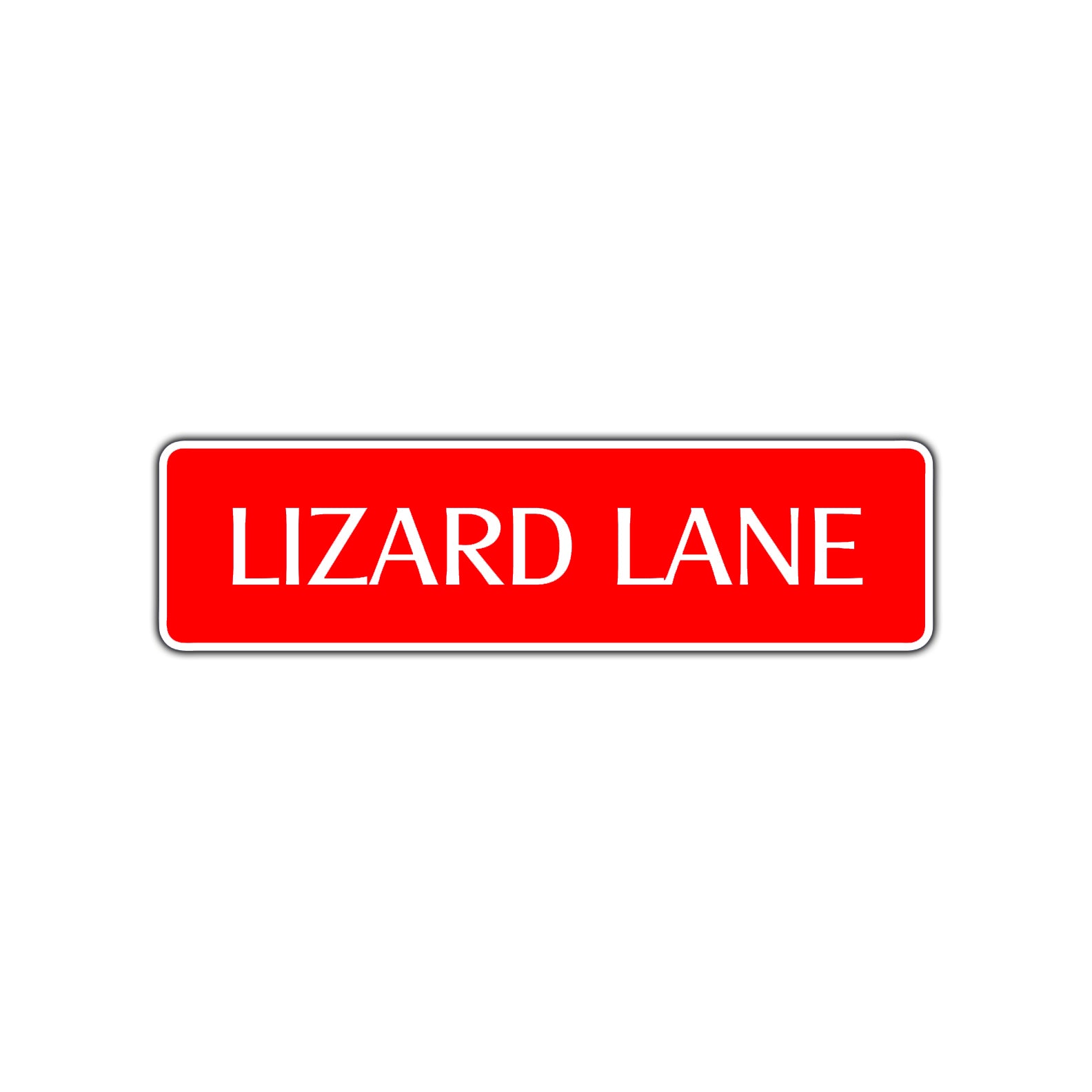 Lizard Lane Road Aluminum Metal Novelty Street Plate Sign Wall Gift Decor