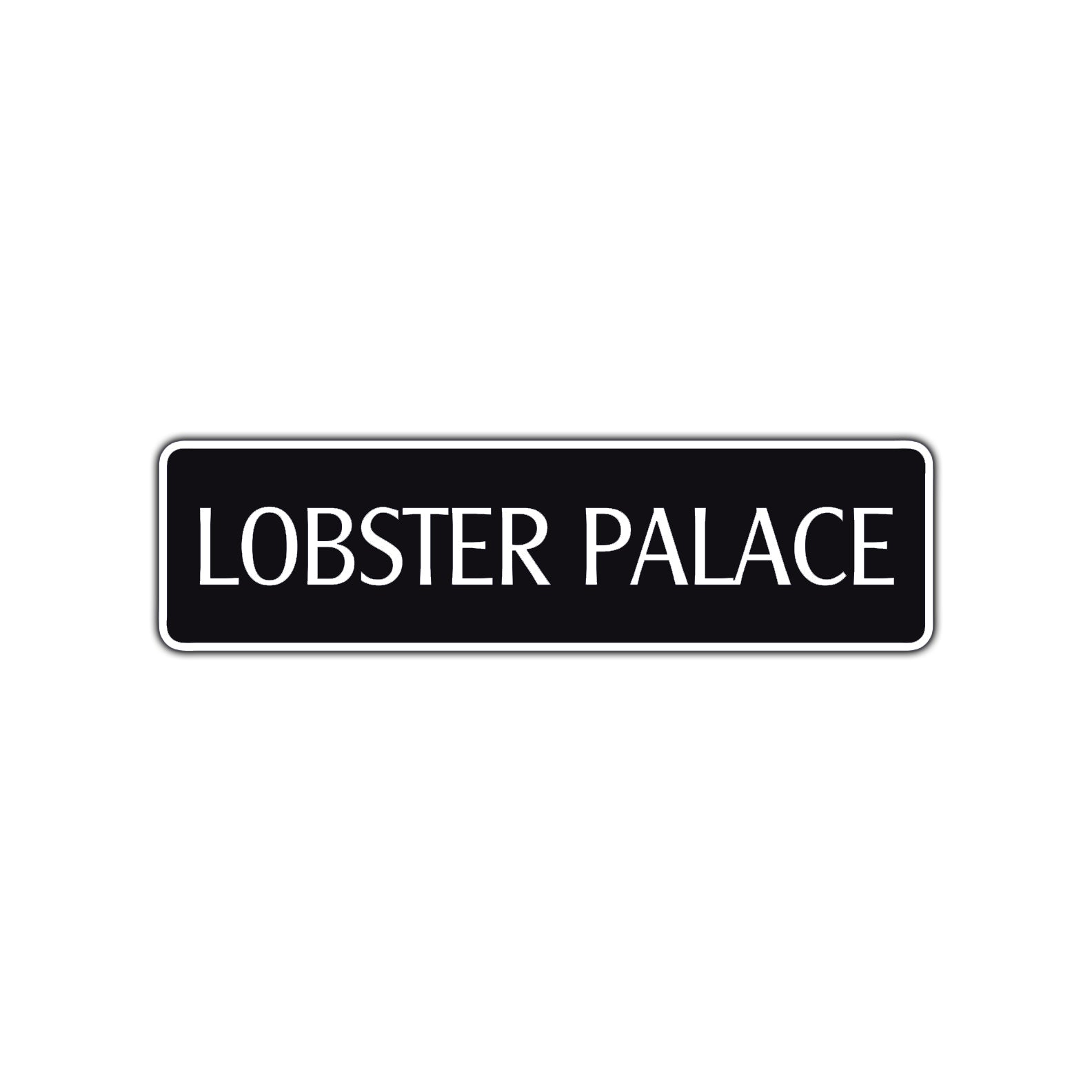 Lobster Palace Road Aluminum Metal Novelty Street Plate Sign Wall Gift Decor