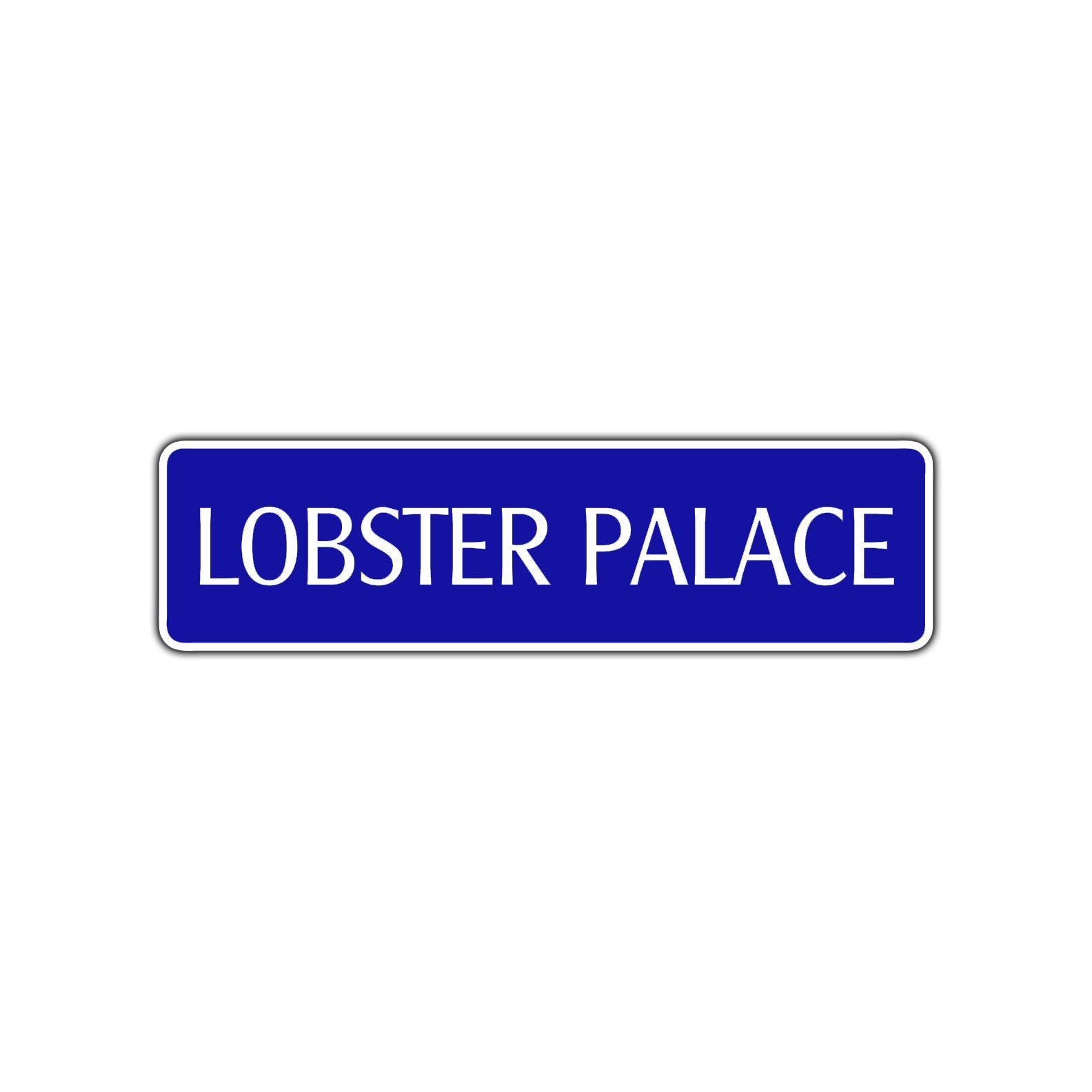 Lobster Palace Road Aluminum Metal Novelty Street Plate Sign Wall Gift Decor