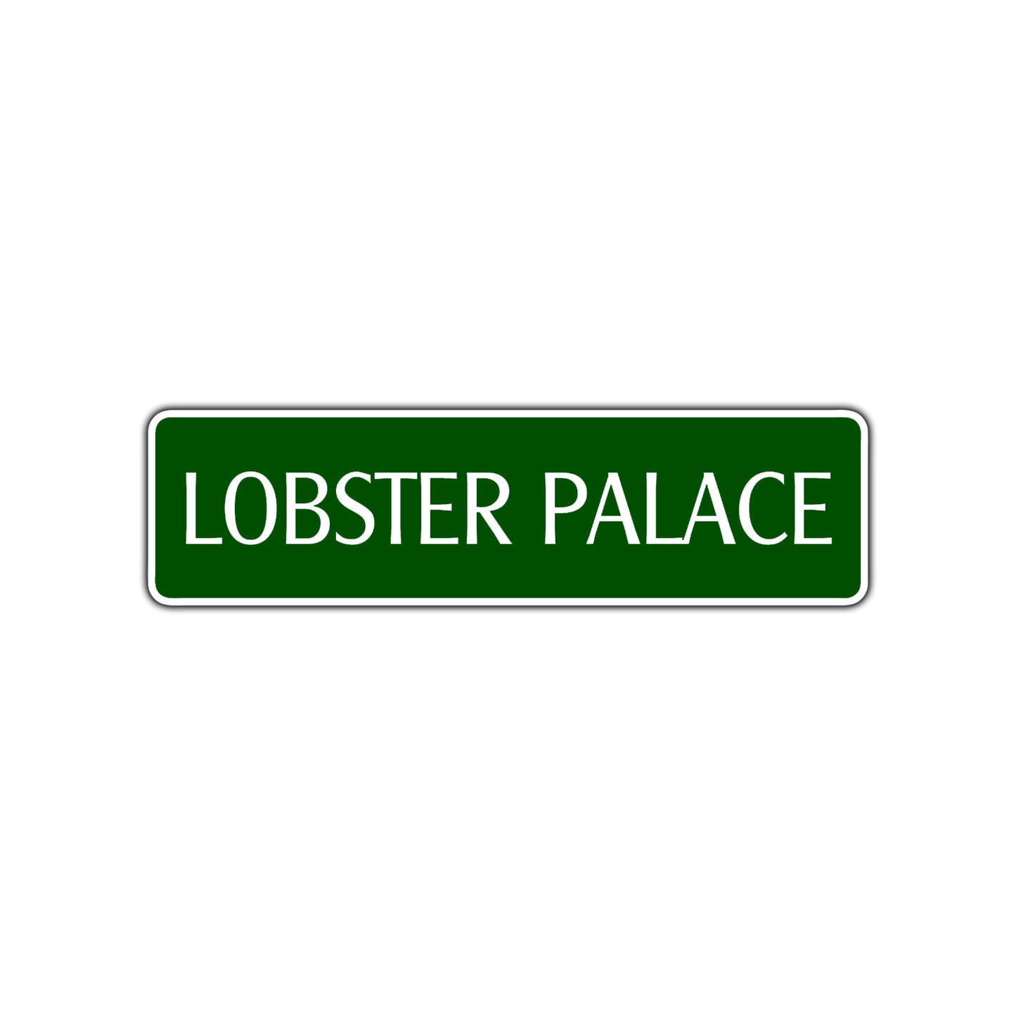 Lobster Palace Road Aluminum Metal Novelty Street Plate Sign Wall Gift Decor