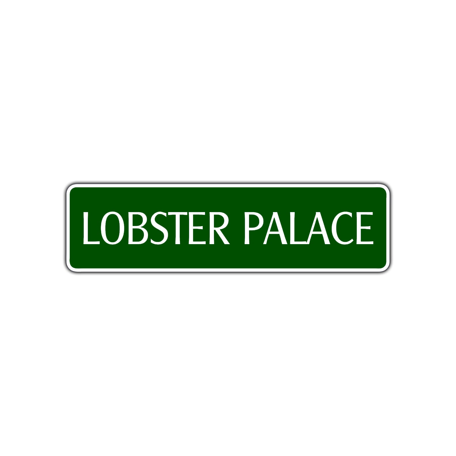 Lobster Palace Road Aluminum Metal Novelty Street Plate Sign Wall Gift Decor