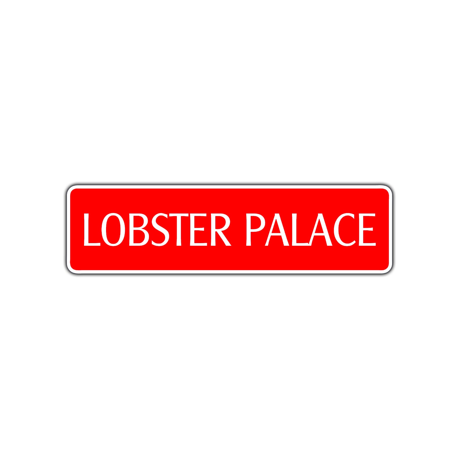 Lobster Palace Road Aluminum Metal Novelty Street Plate Sign Wall Gift Decor