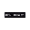 Long Fellow Ave Harley Road Aluminum Metal Novelty Street Plate Sign Wall Gift Decor