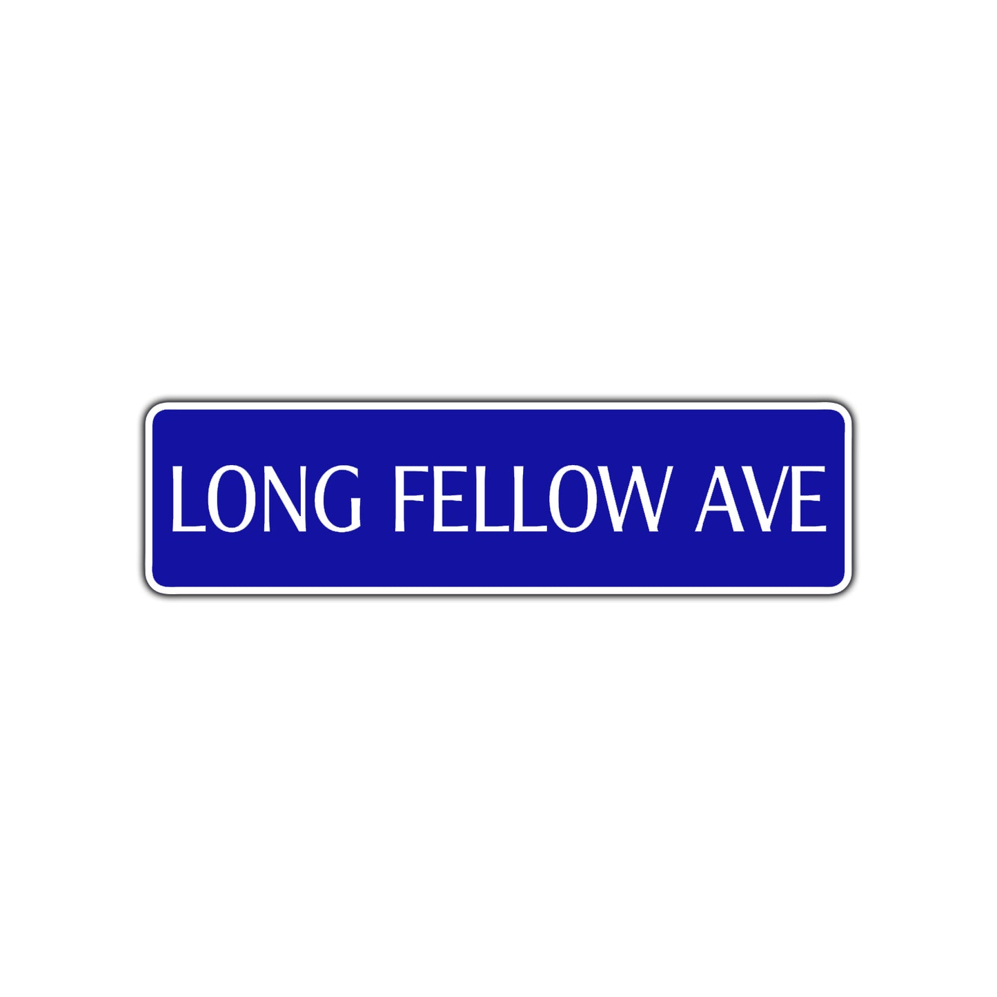 Long Fellow Ave Harley Road Aluminum Metal Novelty Street Plate Sign Wall Gift Decor
