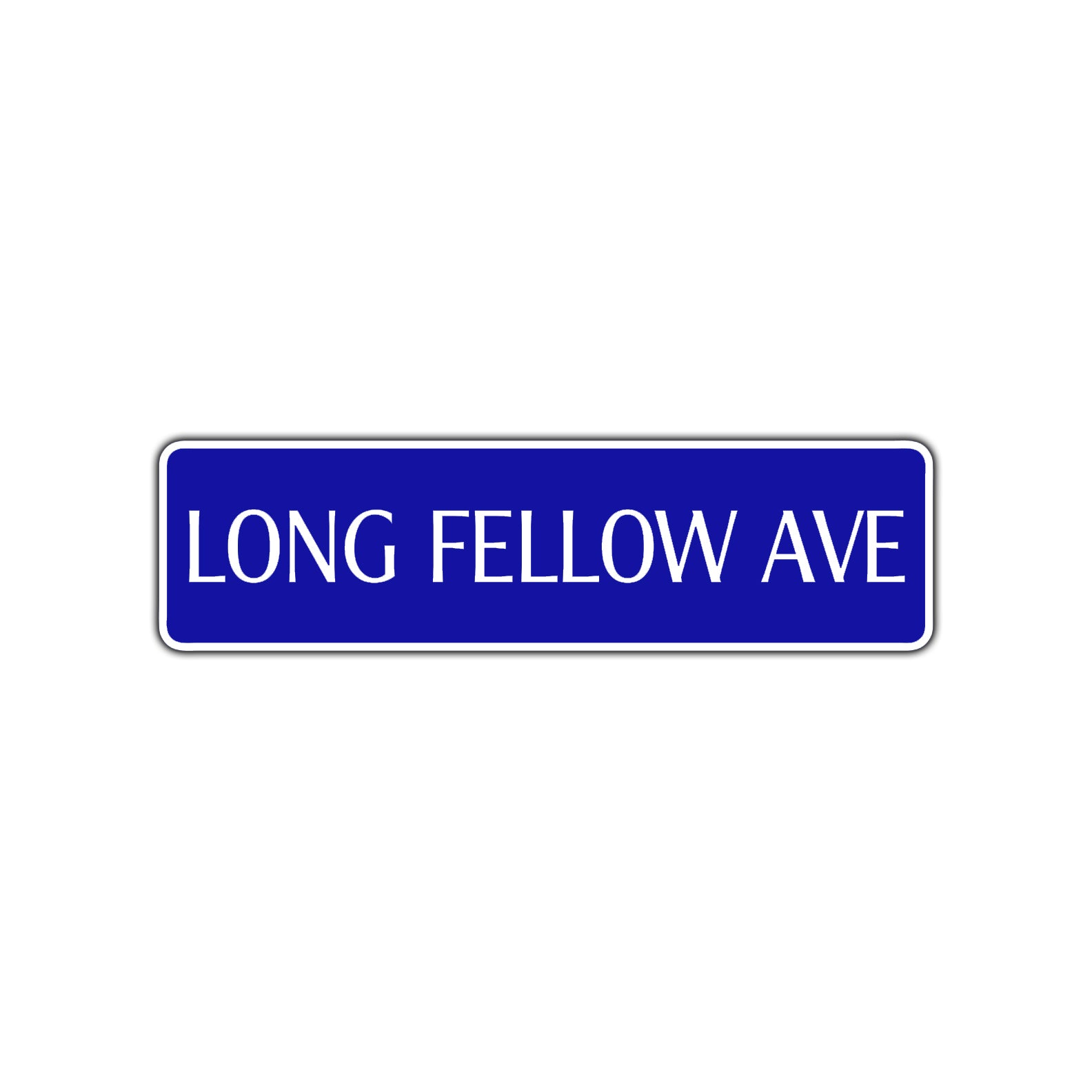Long Fellow Ave Harley Road Aluminum Metal Novelty Street Plate Sign Wall Gift Decor