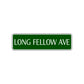 Long Fellow Ave Harley Road Aluminum Metal Novelty Street Plate Sign Wall Gift Decor