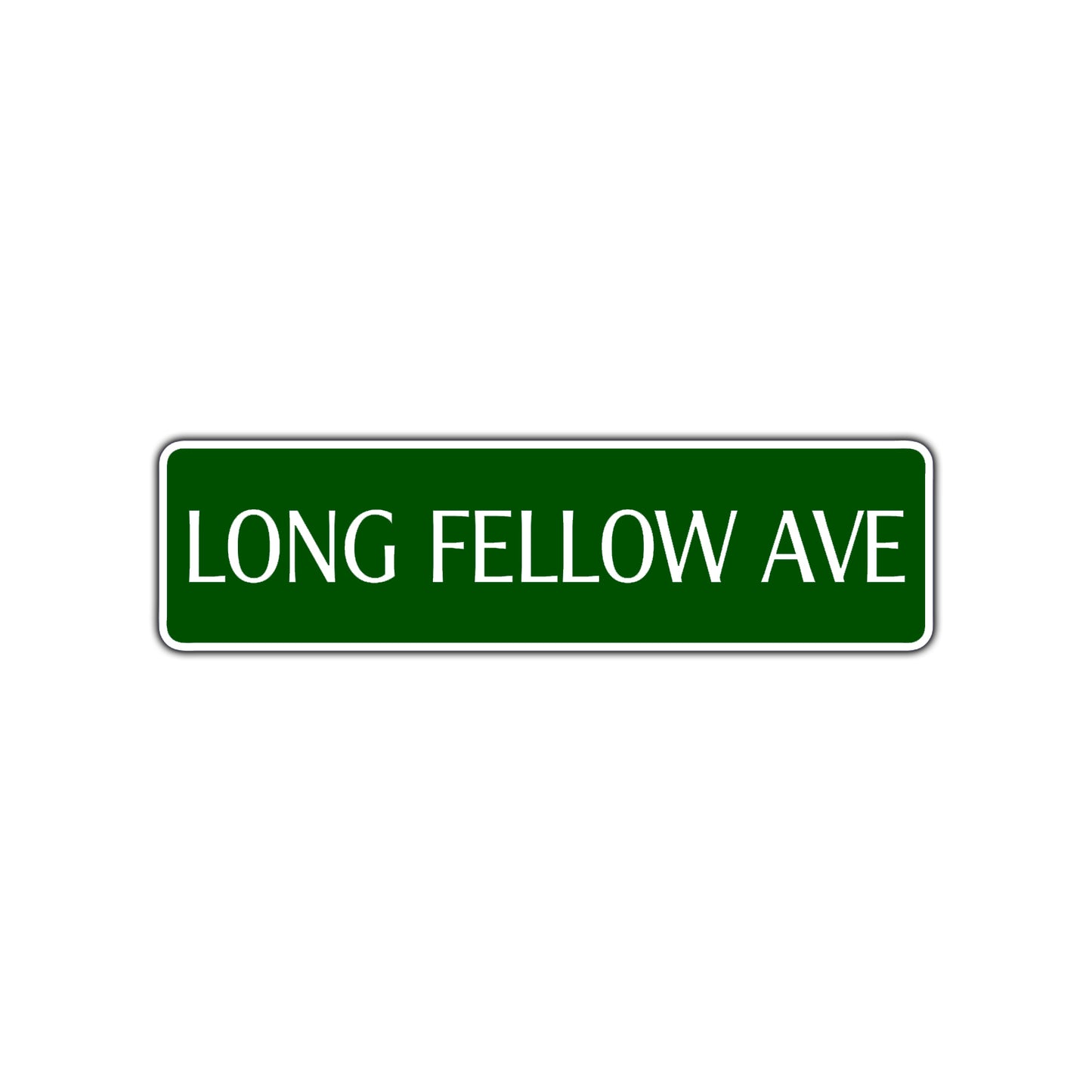 Long Fellow Ave Harley Road Aluminum Metal Novelty Street Plate Sign Wall Gift Decor