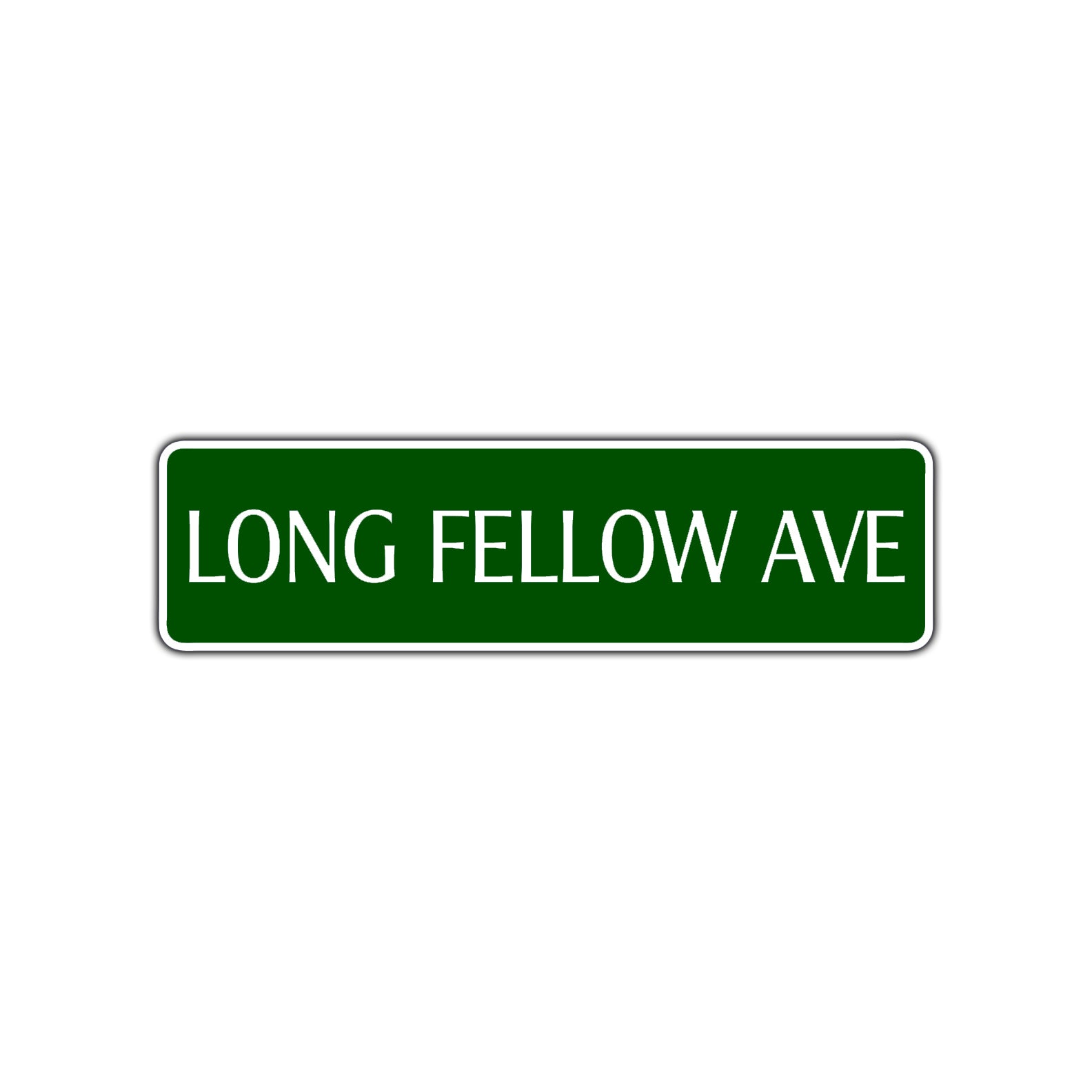 Long Fellow Ave Harley Road Aluminum Metal Novelty Street Plate Sign Wall Gift Decor