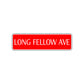 Long Fellow Ave Harley Road Aluminum Metal Novelty Street Plate Sign Wall Gift Decor